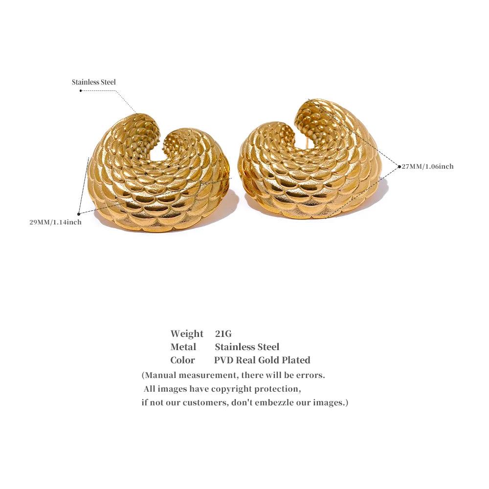 Stud Earrings Charm Jewelry - Hypoallergenic Metal - YH3014A - Touchy Style