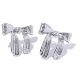 Stud Earrings Charm Jewelry - Stainless Steel Metal Bowknot - TSJ23 - Touchy Style