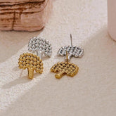 Stud Earrings Charm Jewelry - Stainless Steel - Tree Hollow - TSJ61 - Touchy Style