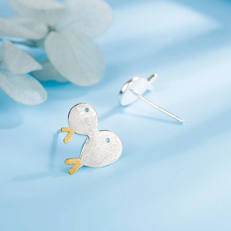 Stud Earrings Charm Jewelry - Whale Asymmetric, Fish Matte - TSJ101 - Touchy Style