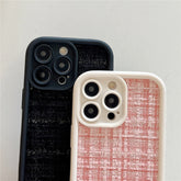 Stylish Lattice Fabric Cute Phone Cases for iPhone 14, 13, 12, 11 Pro Max and 14 Plus - Touchy Style