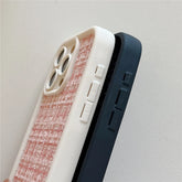 Stylish Lattice Fabric Cute Phone Cases for iPhone 14, 13, 12, 11 Pro Max and 14 Plus - Touchy Style