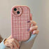 Stylish Lattice Fabric Cute Phone Cases for iPhone 14, 13, 12, 11 Pro Max and 14 Plus - Touchy Style .