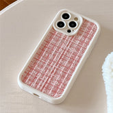 Stylish Lattice Fabric Cute Phone Cases for iPhone 14, 13, 12, 11 Pro Max and 14 Plus - Touchy Style