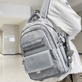 Stylish Nylon School Bag - College Cool Backpack WV120 - Touchy Style .