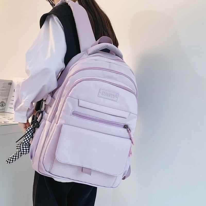 Stylish Nylon School Bag College Cool Backpack WV120 Touchy Style