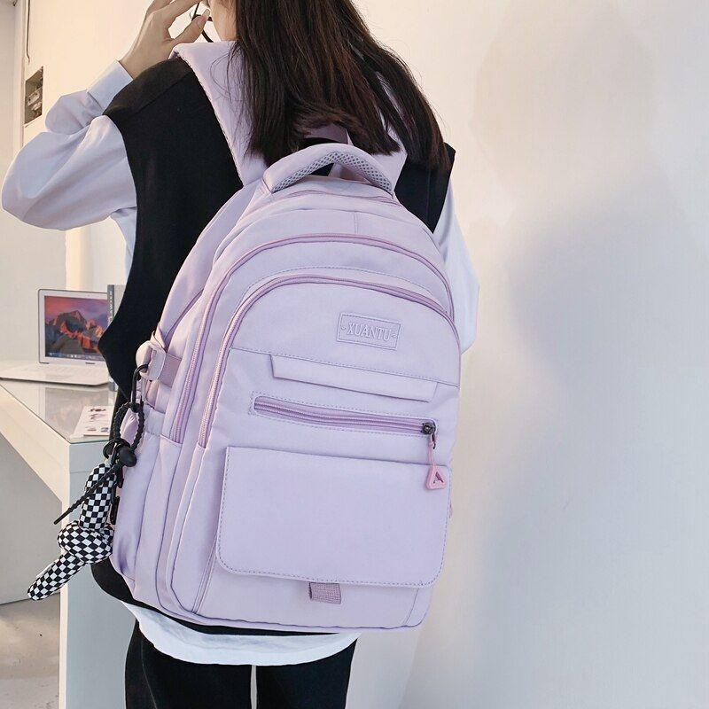 Stylish Nylon School Bag - College Cool Backpack WV120 - Touchy Style