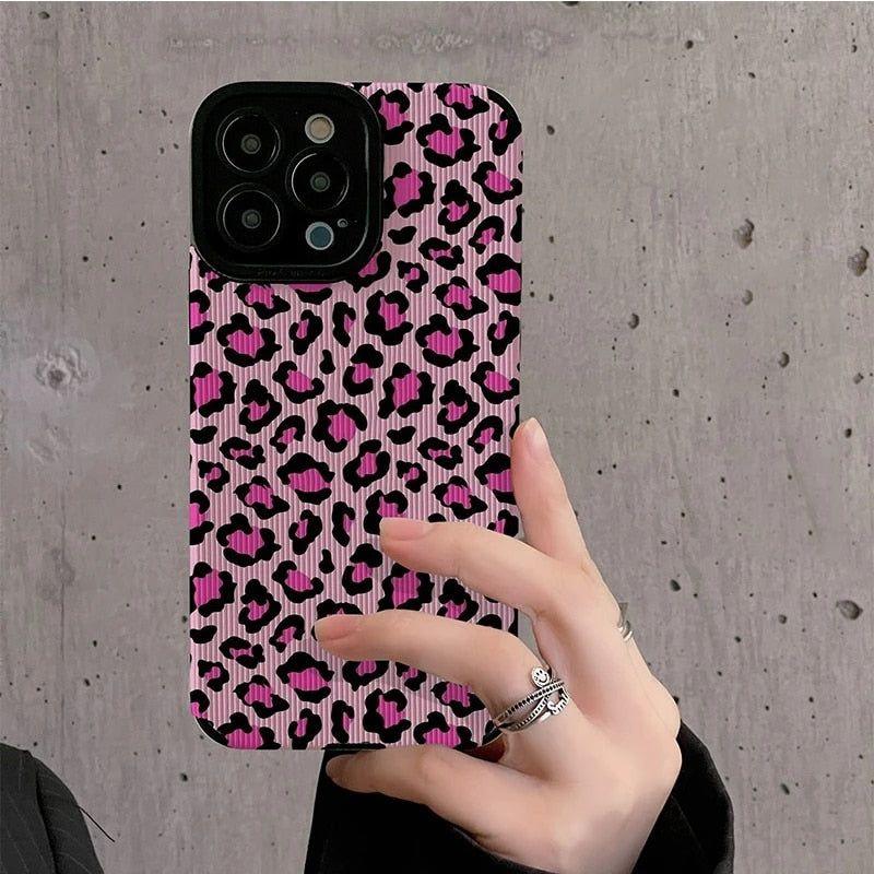 Stylish Pink Zebra Pattern Cute Phone Cases For iPhone 14, 13, 12 Pro, 11, XS Max, 7, 8 Plus, X, XR, SE - Touchy Style