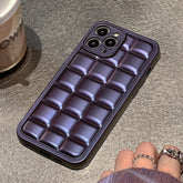 Stylish Purple 3D Square Cube Plating Cute Phone Cases for iPhone 14, 13, 12, 11 Pro Max, XS, X, XR and 14 Plus - Touchy Style