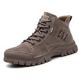 Suede Cowhide Work Safety Boots-anti Smashing Men&