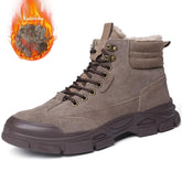 Suede Cowhide Work Safety Boots-anti Smashing Men&