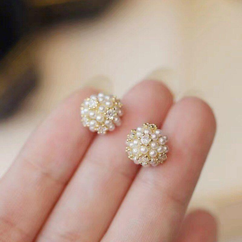 Sweet Fine Pearl Stud Earrings Charm Jewelry EM339 - Touchy Style