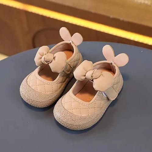 TF404 Toddler Girl Casual Shoes with Rabbit Ears: Soft Bottom, Flat - Touchy Style