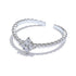 Thin Open Finger Ring Charm Jewelry - Stainless Steel, Zircon Chic - TSJ33 - Touchy Style