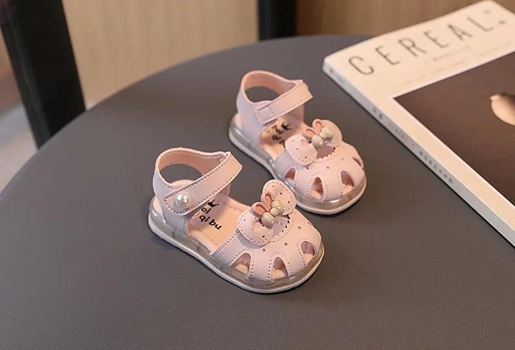 Girls Sandals 1-3 Years Old 2 Baby Children's Hole Shoes Summer Cute Soft  Bottom Beach Cartoon Non-slip Slippers Boys