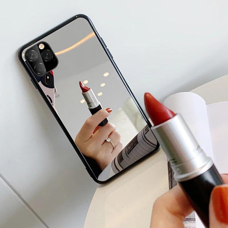 TPU Makeup Mirror Cute Phone Case For iPhone 15, 14, 13, 11, 12 Pro, XS Max, XR, X, 8, 7, 6, 6S Plus - Touchy Style