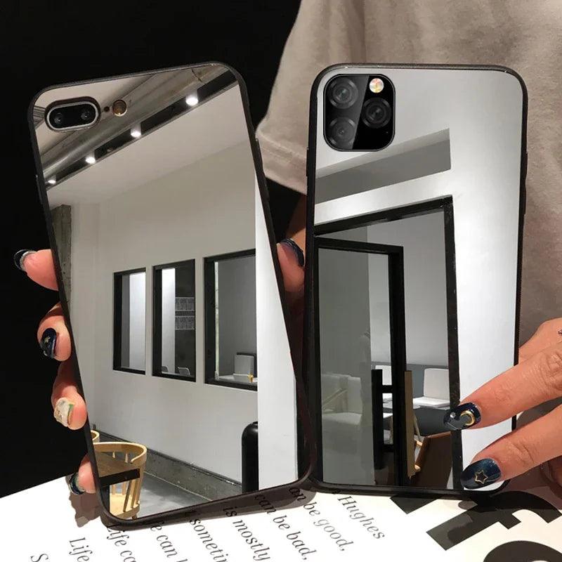 TPU Makeup Mirror Cute Phone Case For iPhone 15, 14, 13, 11, 12 Pro, XS Max, XR, X, 8, 7, 6, 6S Plus - Touchy Style
