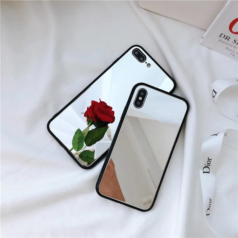 TPU Makeup Mirror Cute Phone Case For iPhone 15, 14, 13, 11, 12 Pro, XS Max, XR, X, 8, 7, 6, 6S Plus - Touchy Style