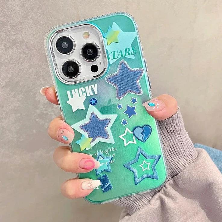 Transparent Lucky Stars - Cute Phone Case For iPhone 13, 14 Pro Max, 11, or  12