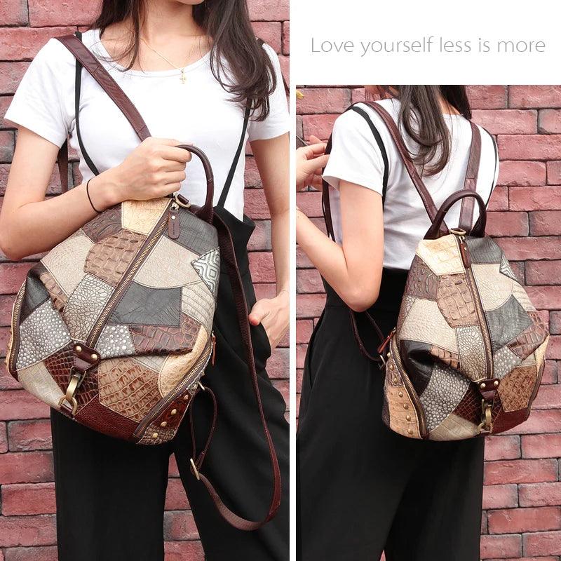 TSB111 Cool Backpacks - Vintage Leather, Travel, Shoulder Bags - Touchy Style