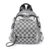 TSB118 Cool Backpacks - Leather Small Bags - Checkerboard Pattern - Touchy Style