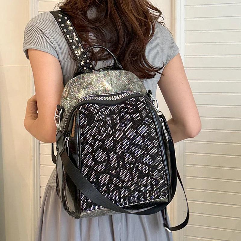 TSB121 Cool Backpacks - Soft, Leather, Waterproof, Bags - Preppy Style - Touchy Style