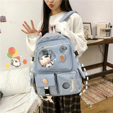 TSB18 Cool Backpack - Muti-Pocket Nylon School Bag for Teenage Girls - Touchy Style