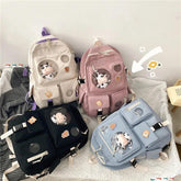 TSB18 Cool Backpack - Muti-Pocket Nylon School Bag for Teenage Girls - Touchy Style