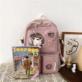 TSB18 Cool Backpack - Muti-Pocket Nylon School Bag for Teenage Girls - Touchy Style