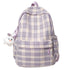 TSB28 Cool Backpacks - Purple Lattice Travel School Bags For Teenage Girls - Touchy Style