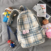 TSB30 Cool Backpacks - Fashion Plaid Nylon Travel Bag for Girls - Touchy Style