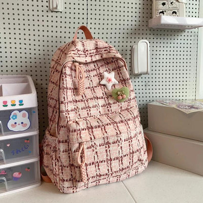 TSB42 Cool Backpacks - Plaid Pattern - Laptop, College, School, Travel Bags - Touchy Style