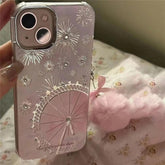 TSP1 Cute Phone Case for iPhone 15, 14, 13, or 12 Pro Max - Fireworks Ferris Wheel Pattern - Touchy Style