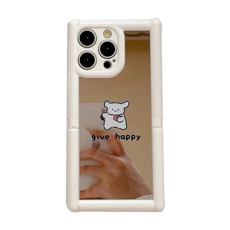 TSP104 Cute Phone Cases For iPhone 11, 12, 13, 14, and 15, Pro Max and 15 Plus - Cartoon Cat Dog Pattern - Invisible Kickstand Holder - Touchy Style