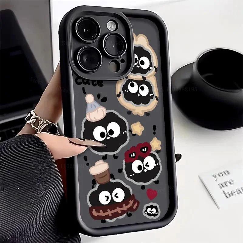 TSP111 Cute Phone Cases For iPhone 14, 13, 12, 11, 15 Pro Max, XS, XR, X, 8, 7 Plus, SE2, 14Pro and 15Pro - Worm Back Cover - Touchy Style