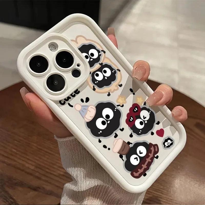 TSP111 Cute Phone Cases For iPhone 14, 13, 12, 11, 15 Pro Max, XS, XR, X, 8, 7 Plus, SE2, 14Pro and 15Pro - Worm Back Cover - Touchy Style