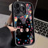 TSP113 Cute Phone Cases For iPhone 15, 14, 13, 12, 11, Pro Max, XS, XR, X, 8, 7 Plus, and SE2 - Hearts and Black Cat Pattern - Touchy Style