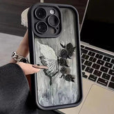 TSP115 Cute Phone Cases For iPhone 15, 14, 13, 12, 11, Pro Max, XS, XR, X, 8, 7 Plus, and SE2 - Butterfly Flower Pattern - Touchy Style