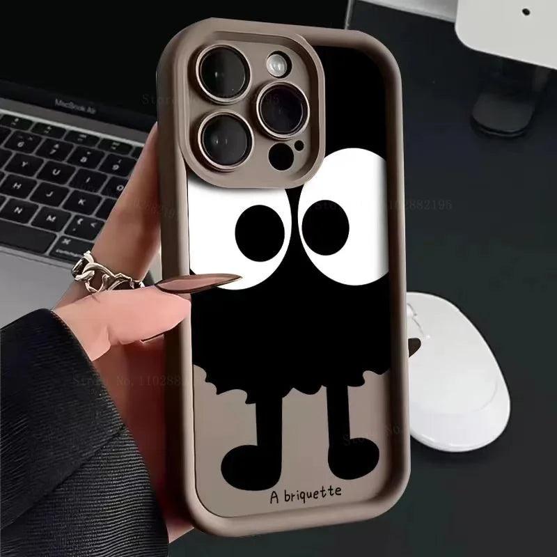 TSP125 Cute Phone Cases For iPhone 14, 13, 12, 11, 15 Pro Max, XS, XR, X, 8, 7 Plus, SE2, 14Pro, and 15Pro - Cool Cartoon Soft Cover - Touchy Style