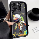 TSP126 Cute Phone Cases For iPhone 15, 14, 13, 12, 11, Pro Max, XS, XR, X, 8, 7 Plus, SE2, 14Pro, and 15Pro - Cartoon Astronaut Pattern - Touchy Style