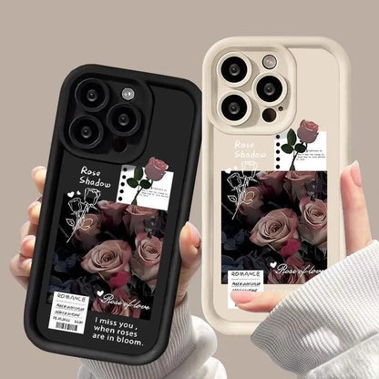 TSP128 Cute Phone Cases For iPhone 14, 13, 12, 11, 15 Pro Max, XS, XR, X, 8, 7 Plus, and SE2 - Flowers Soft Cover - Touchy Style