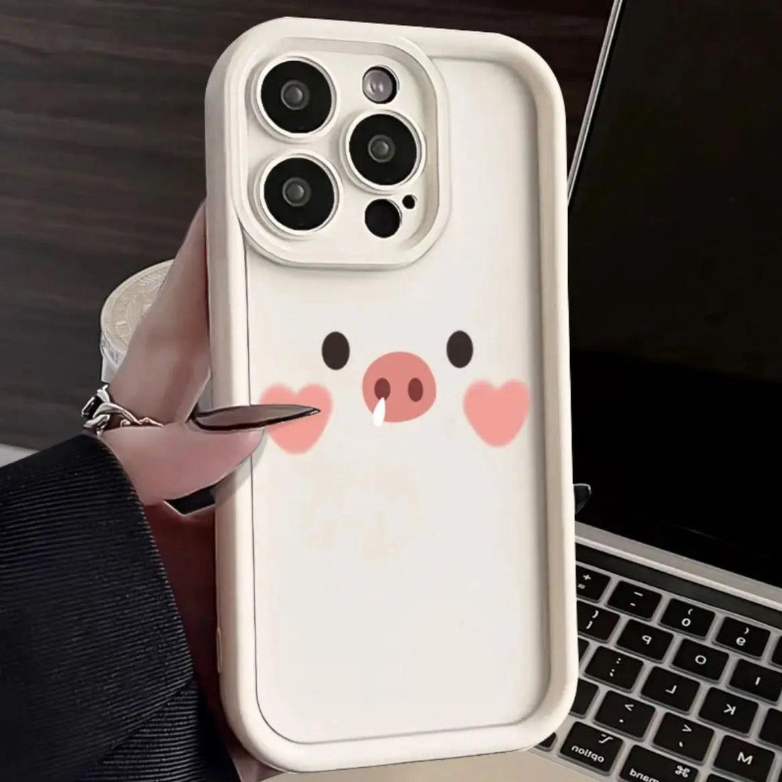 TSP135 Cute Phone Cases For iPhone 14, 13, 12, 11, 15 Pro Max, XS, XR, X, 8, 7 Plus, SE2, 14Pro, and 15Pro - Pig Cartoon Pattern - Touchy Style