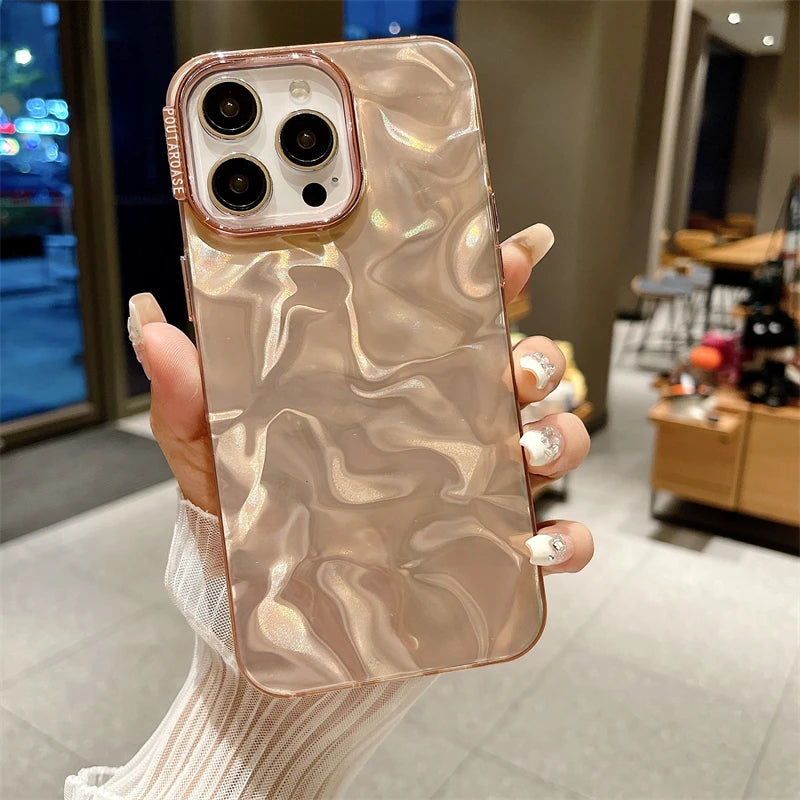 TSP14 Cute Phone Cases for iPhone 16, 15, 14, 13, 12, 11 Pro Max, XR, X, XS Max, and 15 Plus - Laser Electroplated Cover - Touchy Style