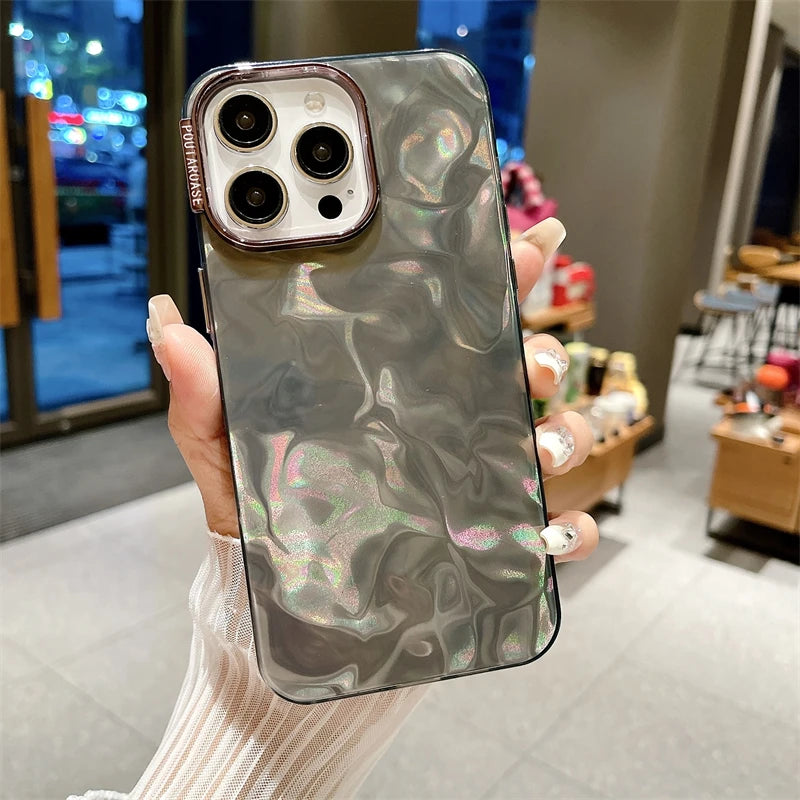 TSP14 Cute Phone Cases for iPhone 16, 15, 14, 13, 12, 11 Pro Max, XR, X, XS Max, and 15 Plus - Laser Electroplated Cover - Touchy Style