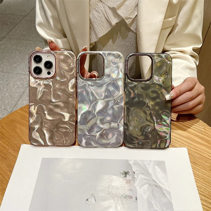 TSP14 Cute Phone Cases for iPhone 16, 15, 14, 13, 12, 11 Pro Max, XR, X, XS Max, and 15 Plus - Laser Electroplated Cover - Touchy Style