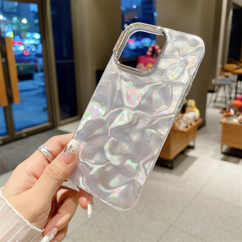 TSP14 Cute Phone Cases for iPhone 16, 15, 14, 13, 12, 11 Pro Max, XR, X, XS Max, and 15 Plus - Laser Electroplated Cover - Touchy Style