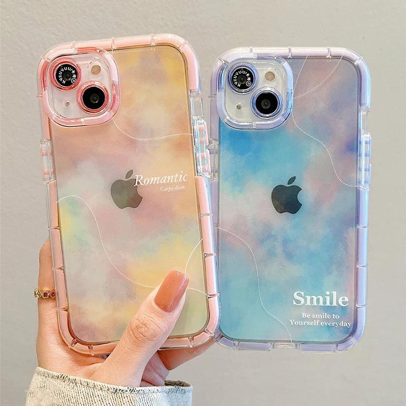 TSP15 Cute Phone Cases for iPhone 15 Pro Max, 14, 13, or 11 - Transparent Luminous Bumper Cover - Touchy Style