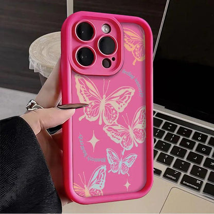 TSP153 Cute Phone Cases For Galaxy S22, S23, S24, Plus Ultra, S21, S20 FE, A10, A11, A03, A04, A30, and A20 - Colorful Butterfly Pattern - Touchy Style