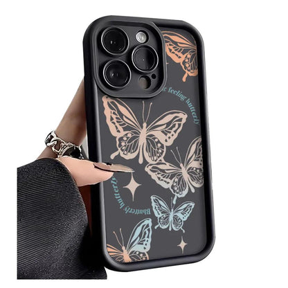 TSP153 Cute Phone Cases For Galaxy S22, S23, S24, Plus Ultra, S21, S20 FE, A10, A11, A03, A04, A30, and A20 - Colorful Butterfly Pattern - Touchy Style