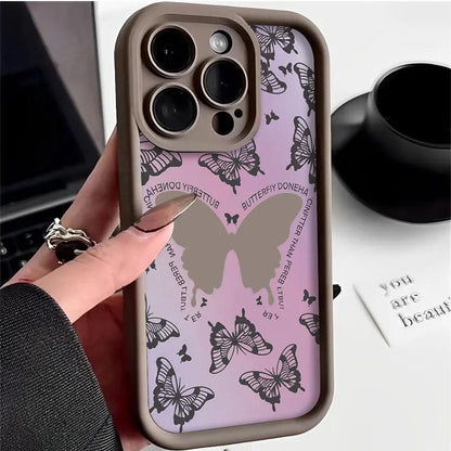 TSP154 Cute Phone Cases For Galaxy S24, S23, S22 Plus, Ultra, S21, S20 FE, A10, A11, A03, A04, A30, and A20 - Butterflies Pattern - Touchy Style